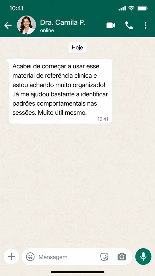Depoimento de compradora via WhatsApp