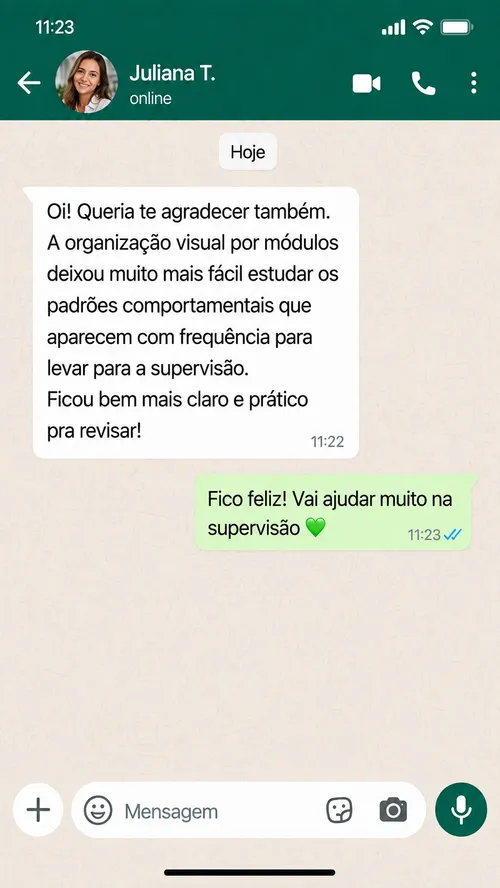 Depoimento de compradora via WhatsApp